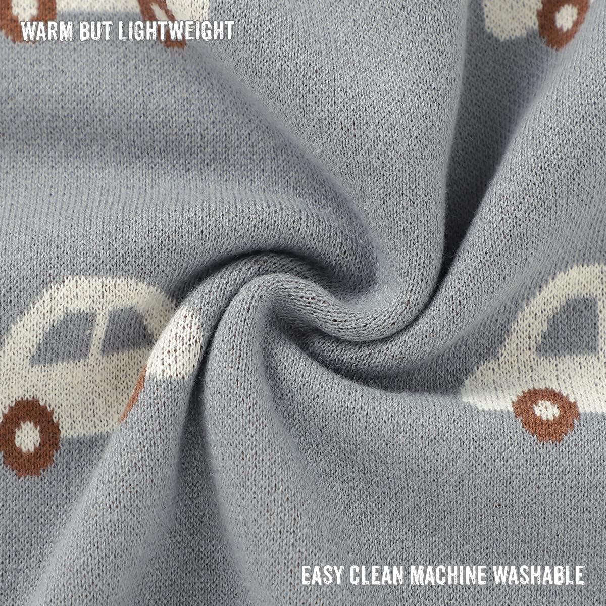 Manta de Envolver para Bebés Bleu La La - 100% Algodón Gris Autos