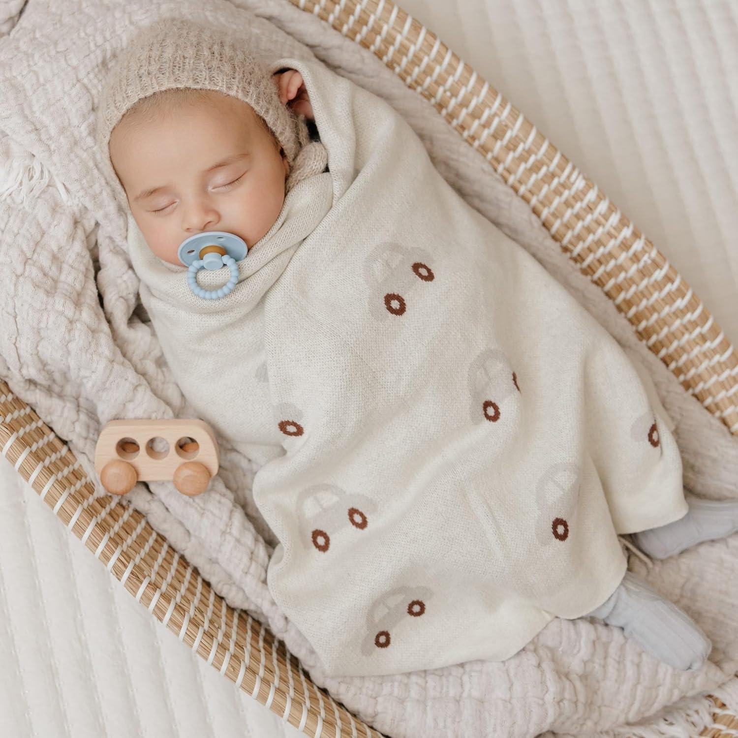 Manta de Envolver para Bebés Bleu La La - 100% Algodón Gris Autos