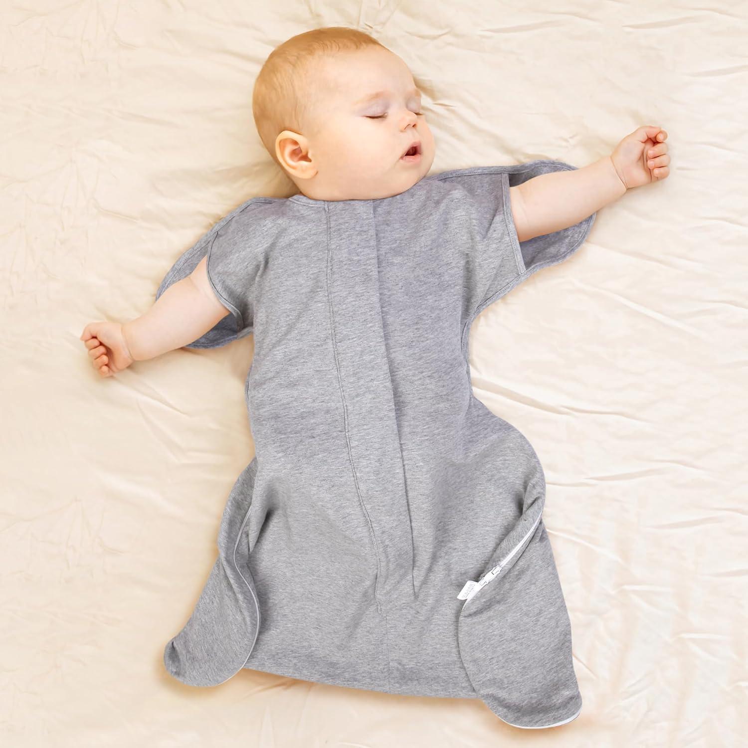 Saco de Sueño Mikccer para Bebés 0-3 meses Gris