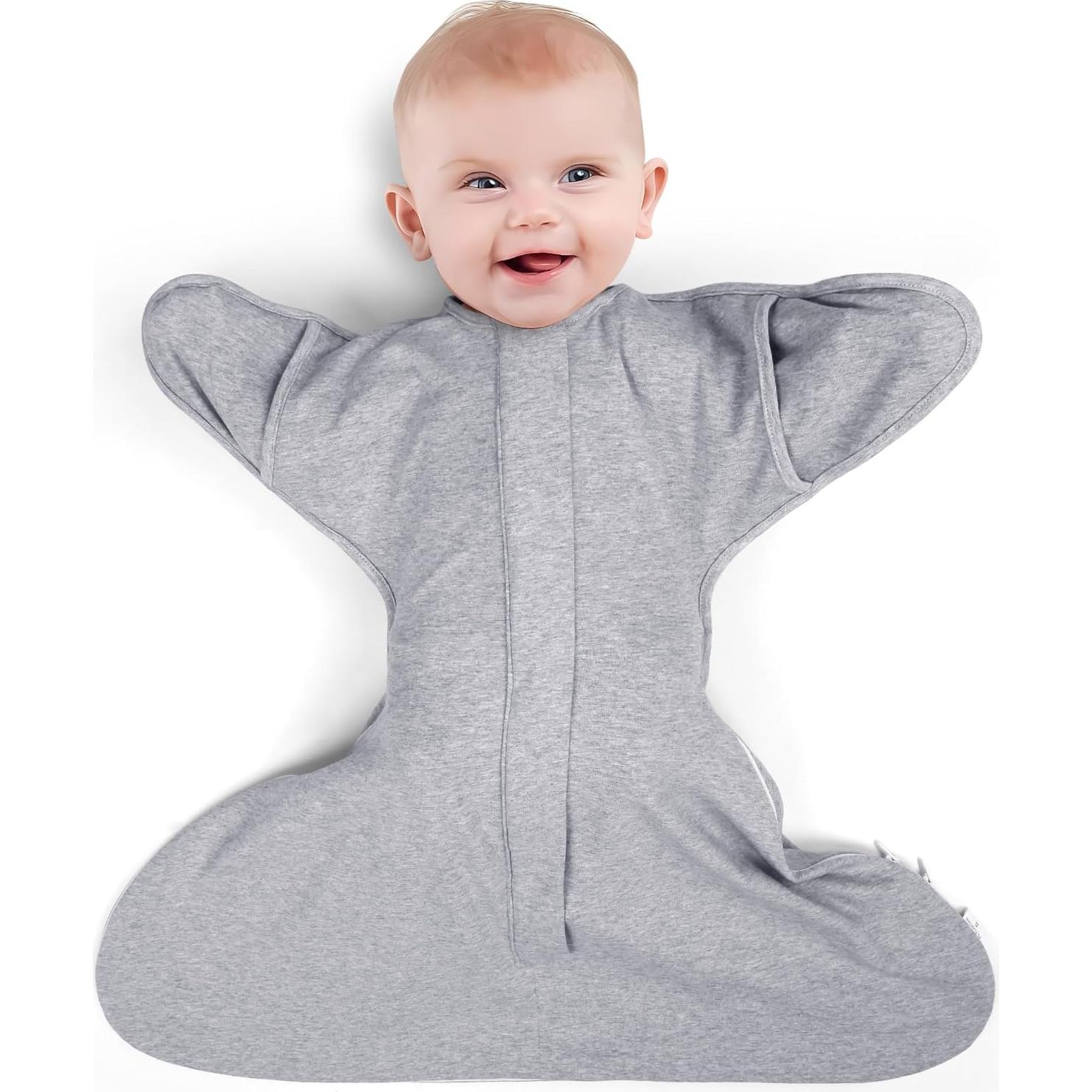 Saco de Sueño Mikccer para Bebés 0-3 meses Gris