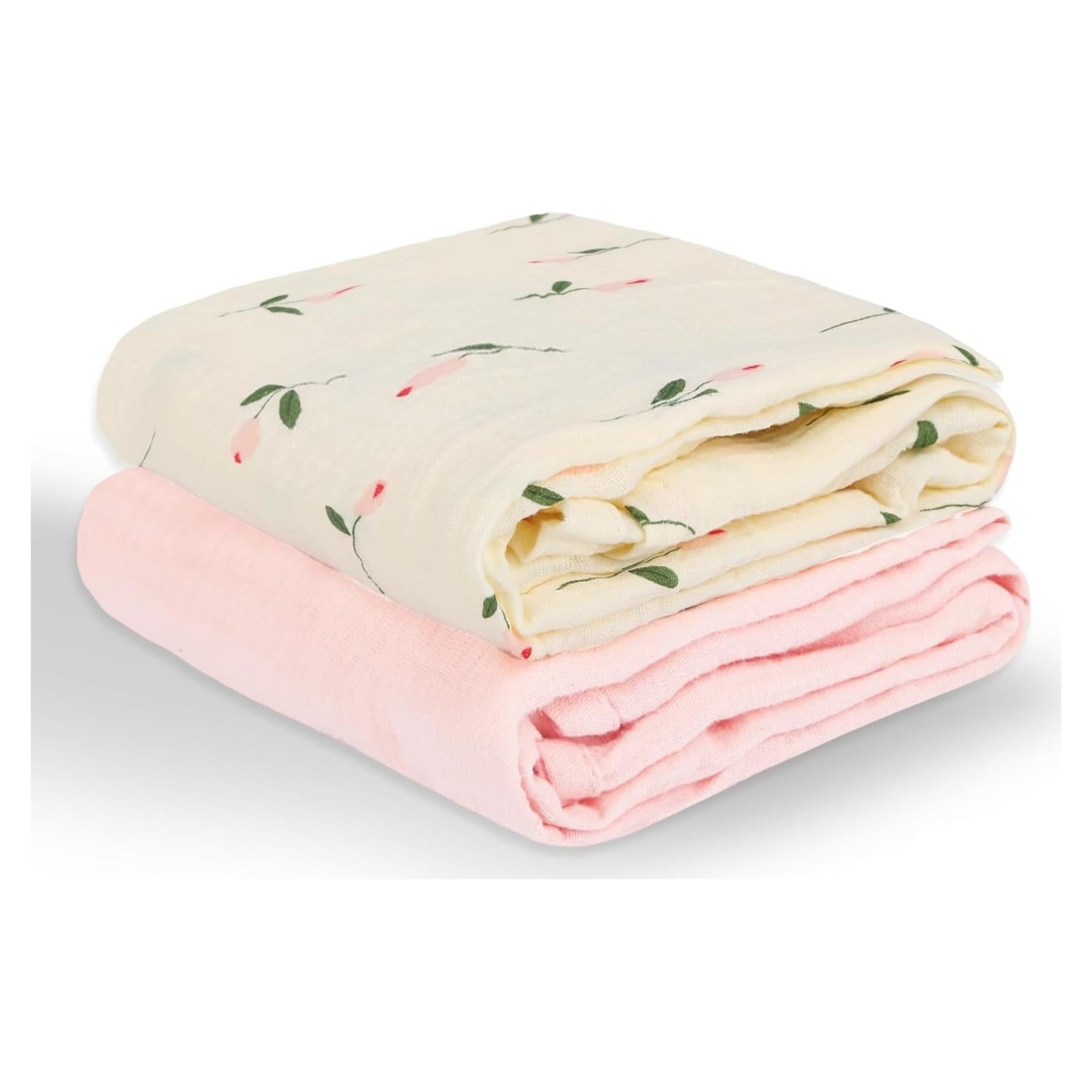 Mantas de Muselina Synrroe 2 Paquete 101.6x101.6 cm Algodón