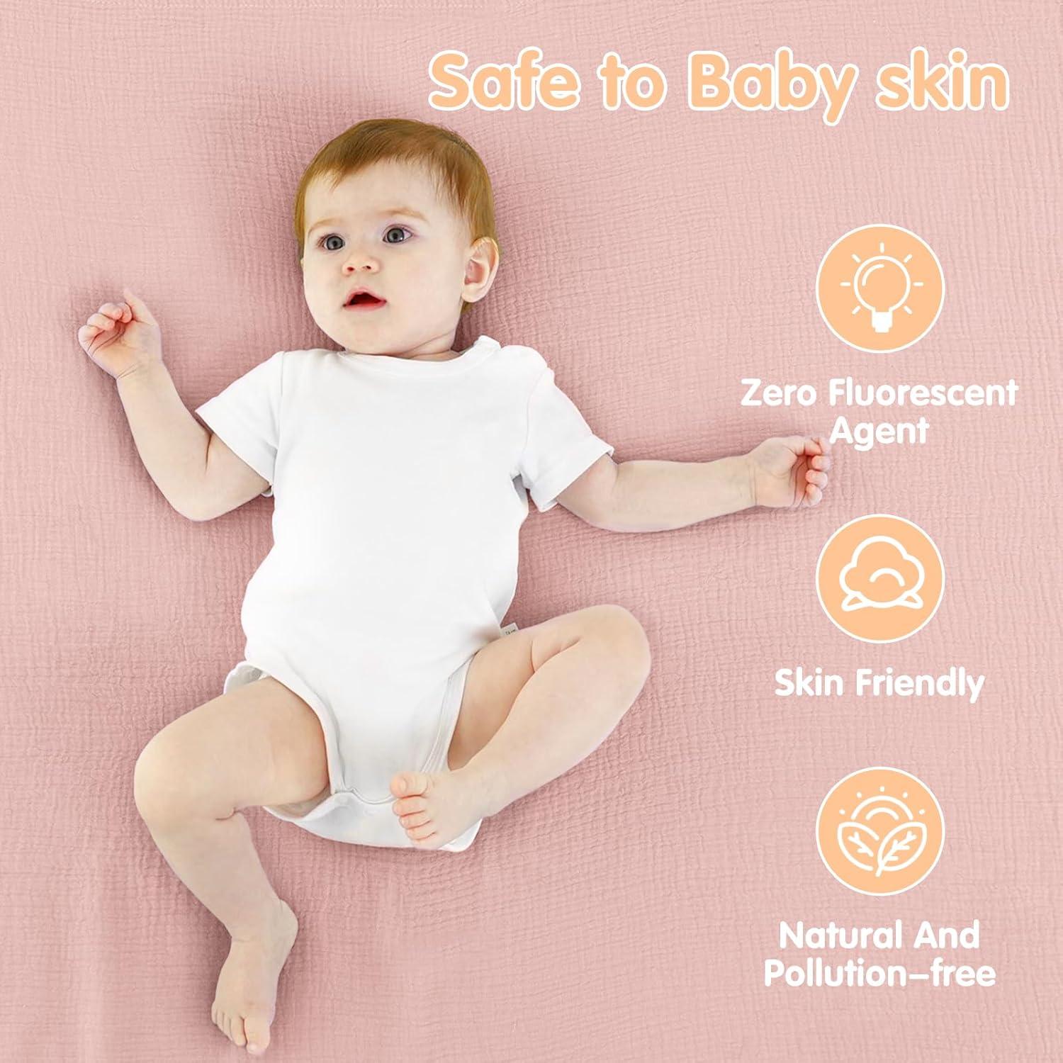 Mantas de Muselina Synrroe 2 Paquete 101.6x101.6 cm Algodón