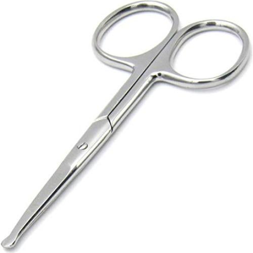 Tijeras de Pelo Facial Exorners de Acero Inoxidable Punta Redonda