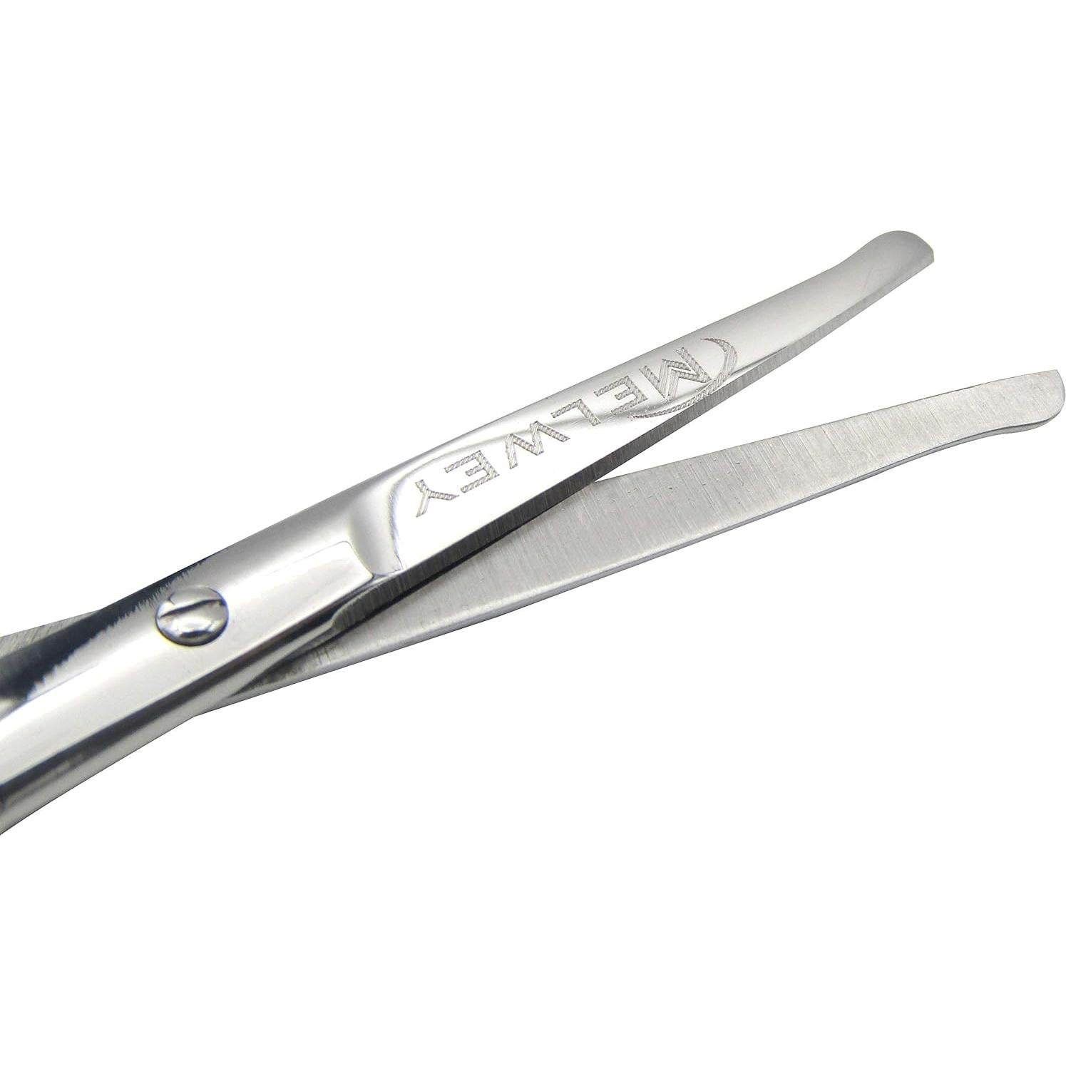 Tijeras de Pelo Facial Exorners de Acero Inoxidable Punta Redonda