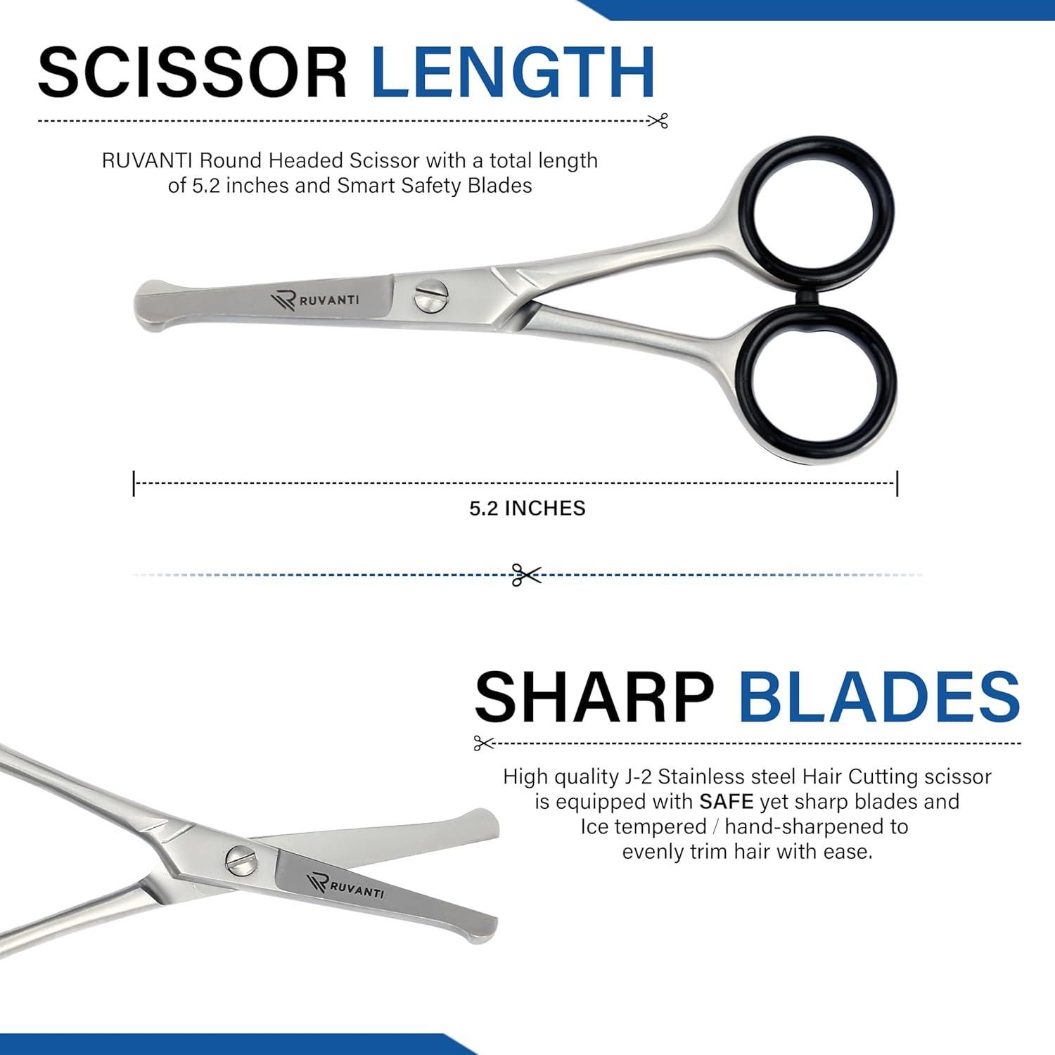 Tijeras de Corte para Niños Ruvanti 13.2 cm Acero Inoxidable