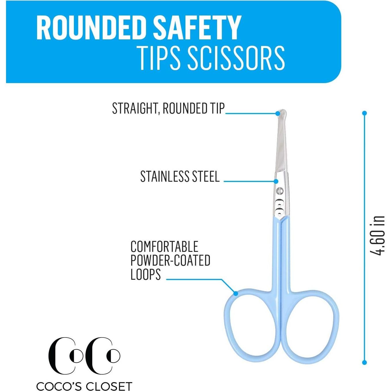 Tijeras de Seguridad para Uñas de Bebé Coco's Closet Azul