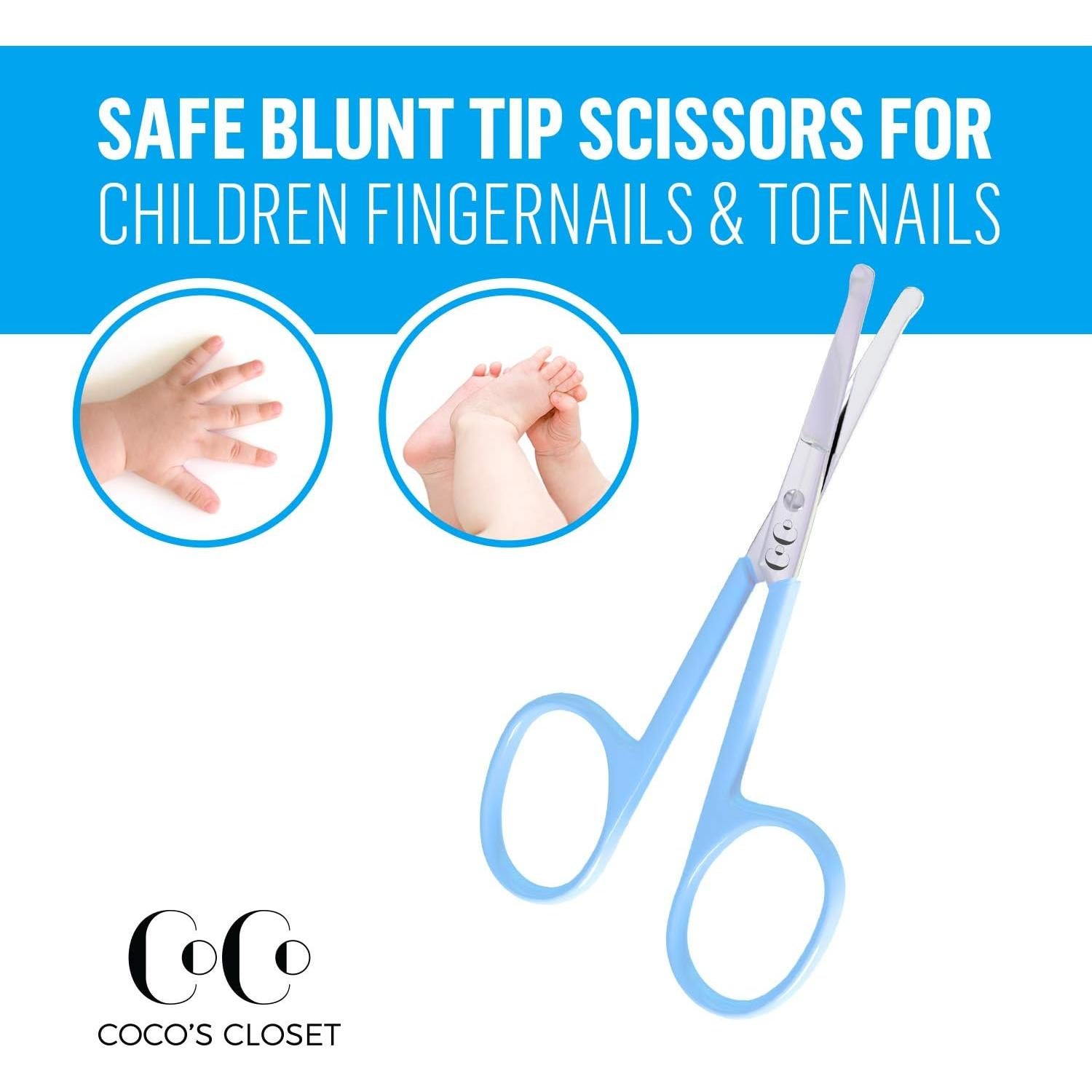 Tijeras de Seguridad para Uñas de Bebé Coco's Closet Azul
