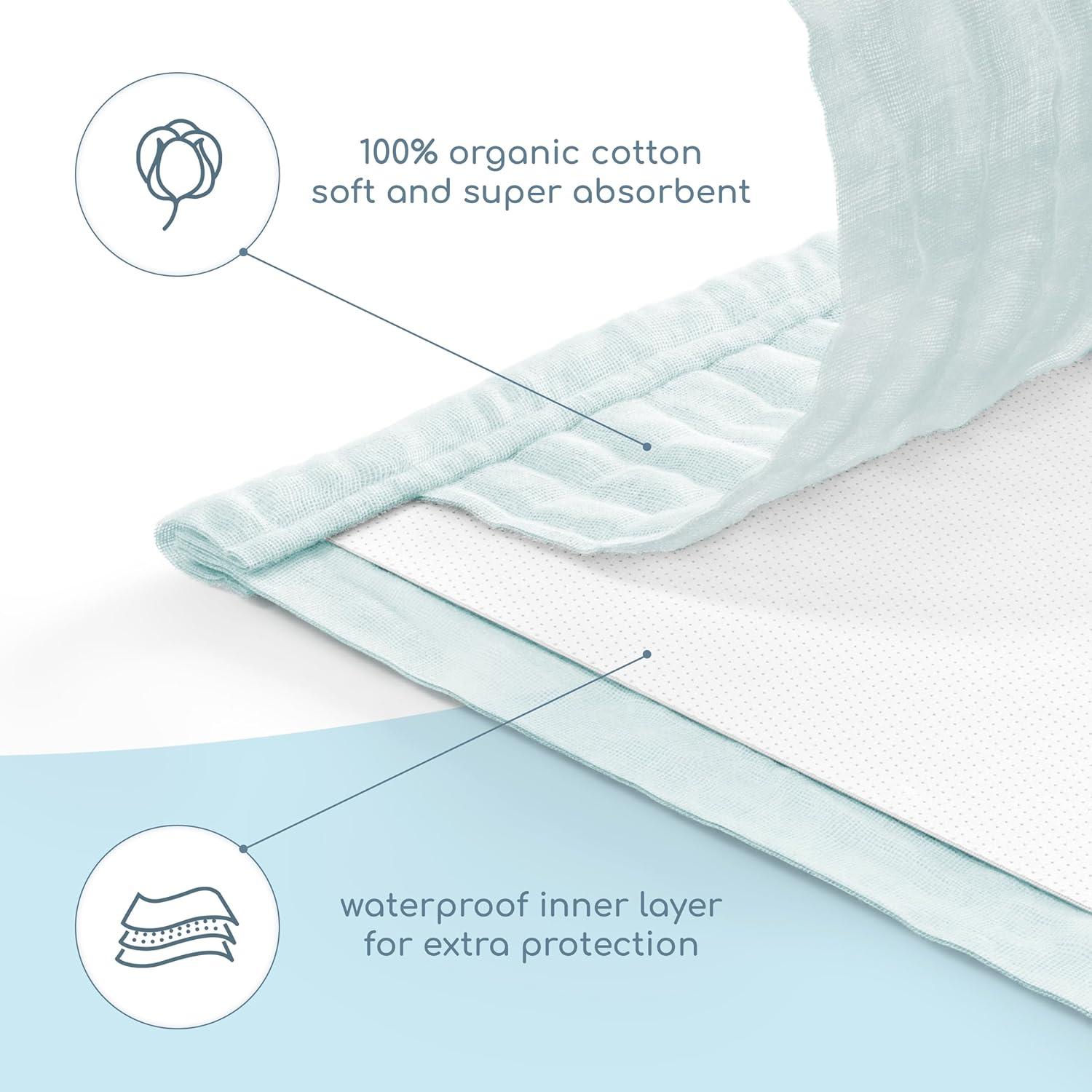 Juego de Pañales de Muselina ROMY RO 6 Piezas 100% Algodón Orgánico