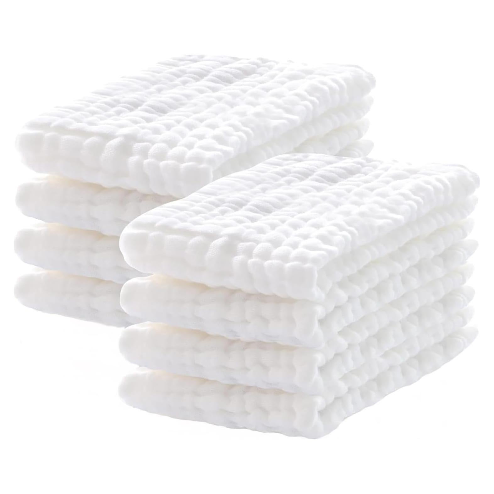 Paquete de 8 Paños de Muselina ROXANEPIG 50.8x25.4cm Algodón