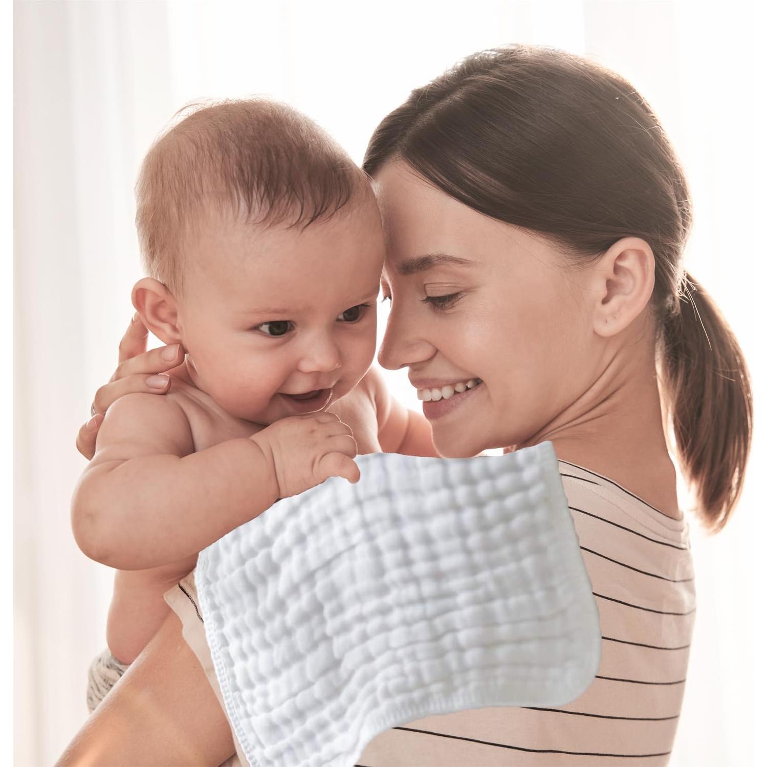 Paquete de 8 Paños de Muselina ROXANEPIG 50.8x25.4cm Algodón