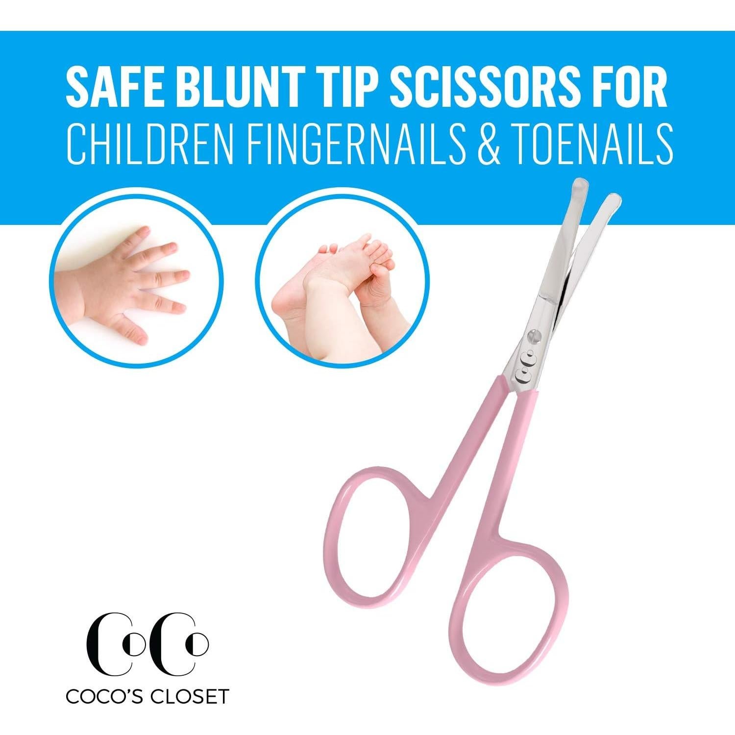 Tijeras de Seguridad para Uñas de Bebé Coco's Closet Rosa