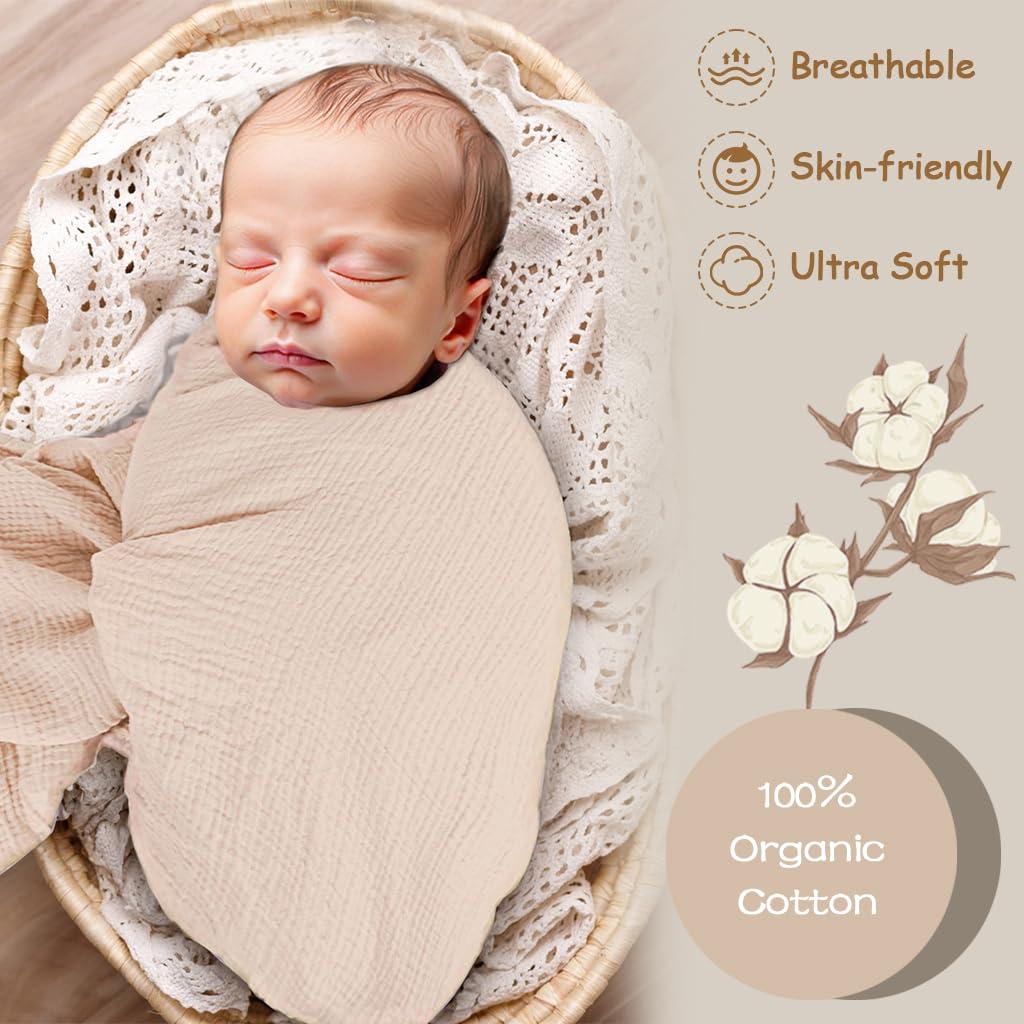 Mantas de Muselina Breebleep 120x120 cm 2 Piezas Algodón