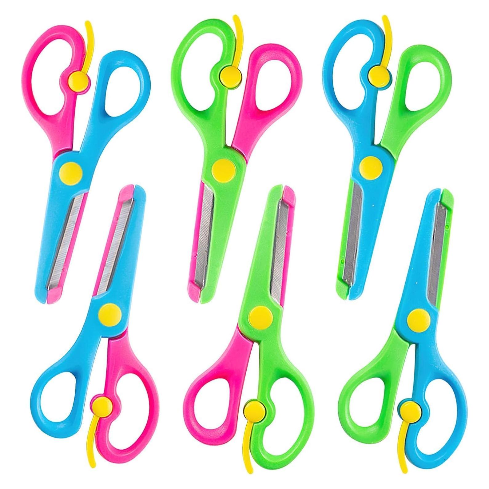 Tijeras de Seguridad LOVESTOWN para Niños 6 Piezas Ergonómicas