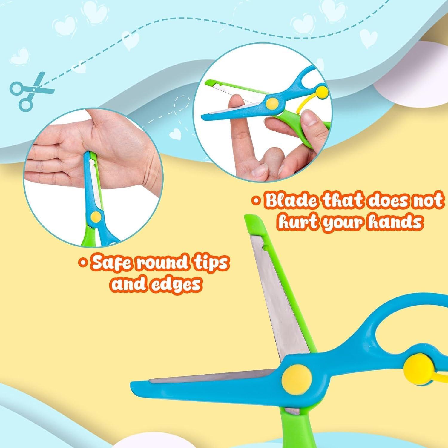 Tijeras de Seguridad LOVESTOWN para Niños 6 Piezas Ergonómicas