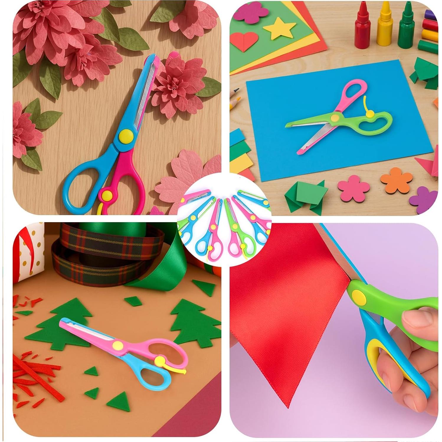 Tijeras de Seguridad LOVESTOWN para Niños 6 Piezas Ergonómicas