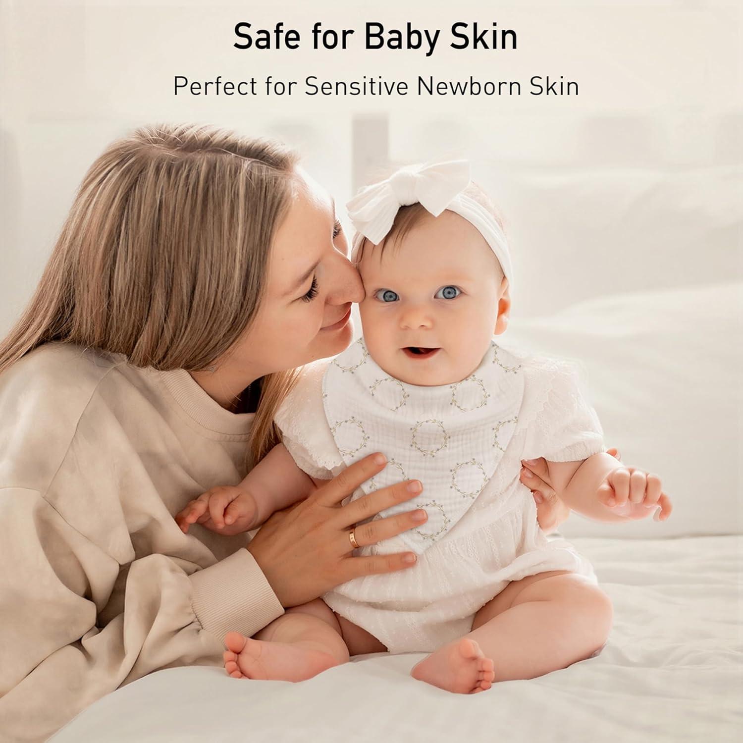 Baberos de Muselina Civarua Kids 8 Pack Suaves y Absorbentes