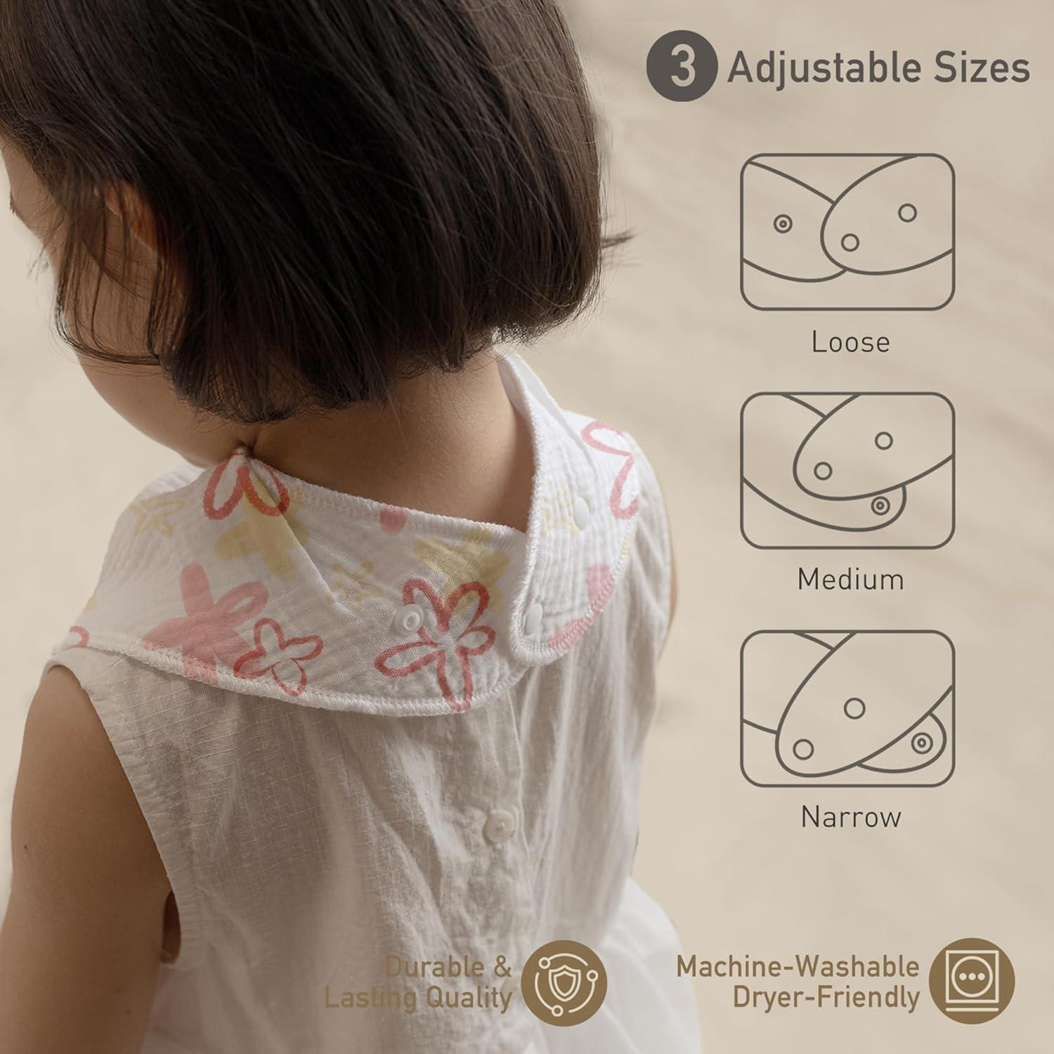 Baberos de Muselina Civarua Kids 8 Pack Suaves y Absorbentes