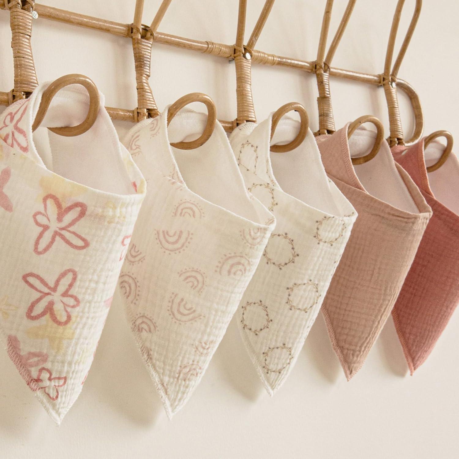 Baberos de Muselina Civarua Kids 8 Pack Suaves y Absorbentes