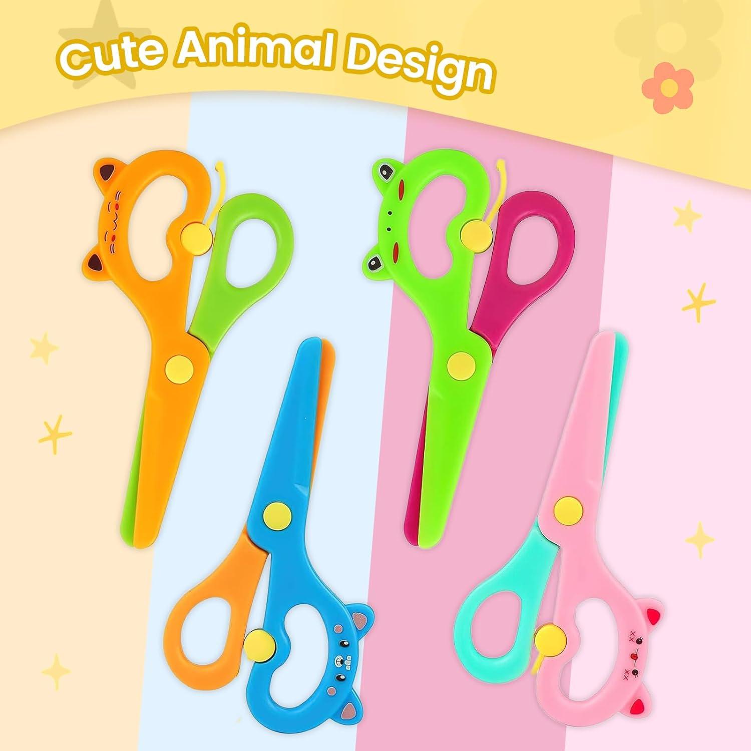 Tijeras de Seguridad LOVESTOWN para Niños 4 Piezas Multicolor