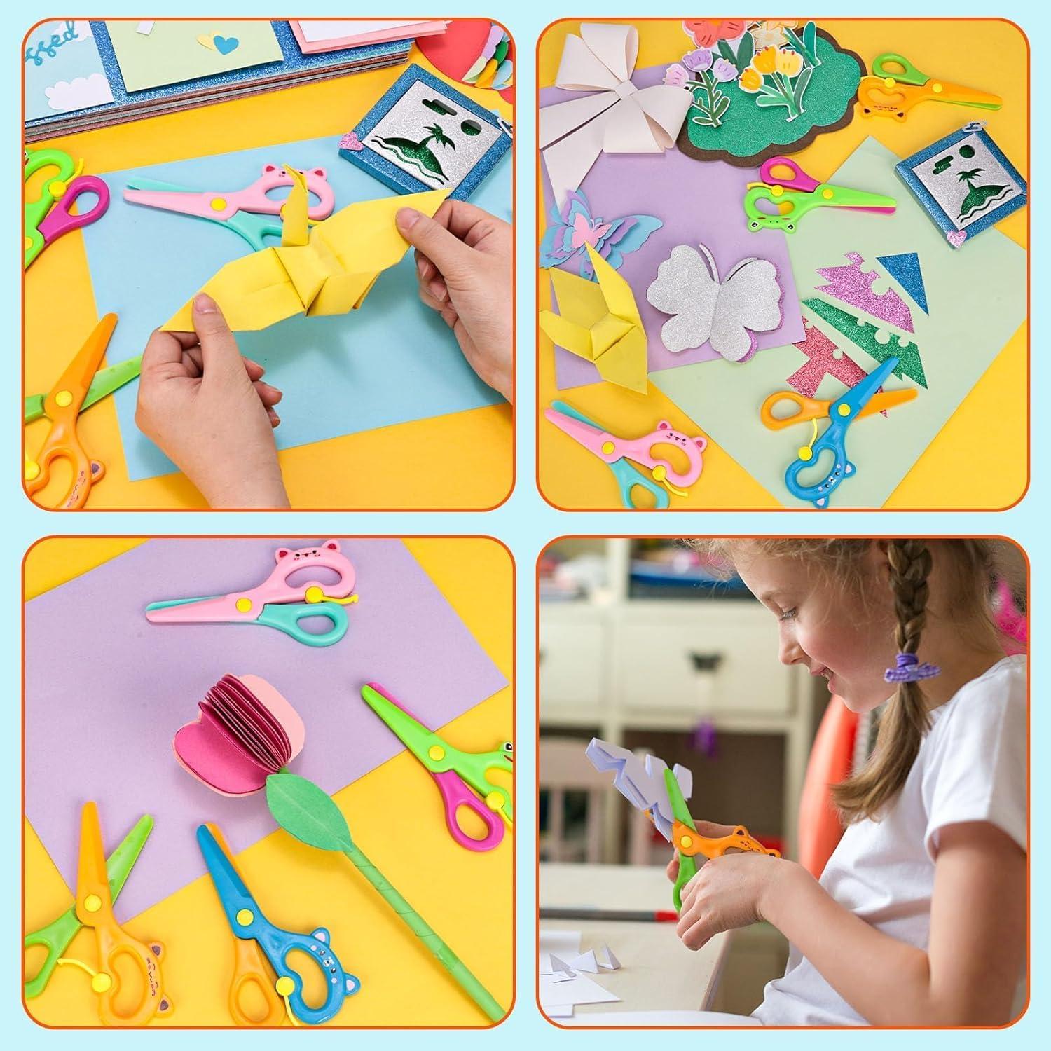 Tijeras de Seguridad LOVESTOWN para Niños 4 Piezas Multicolor