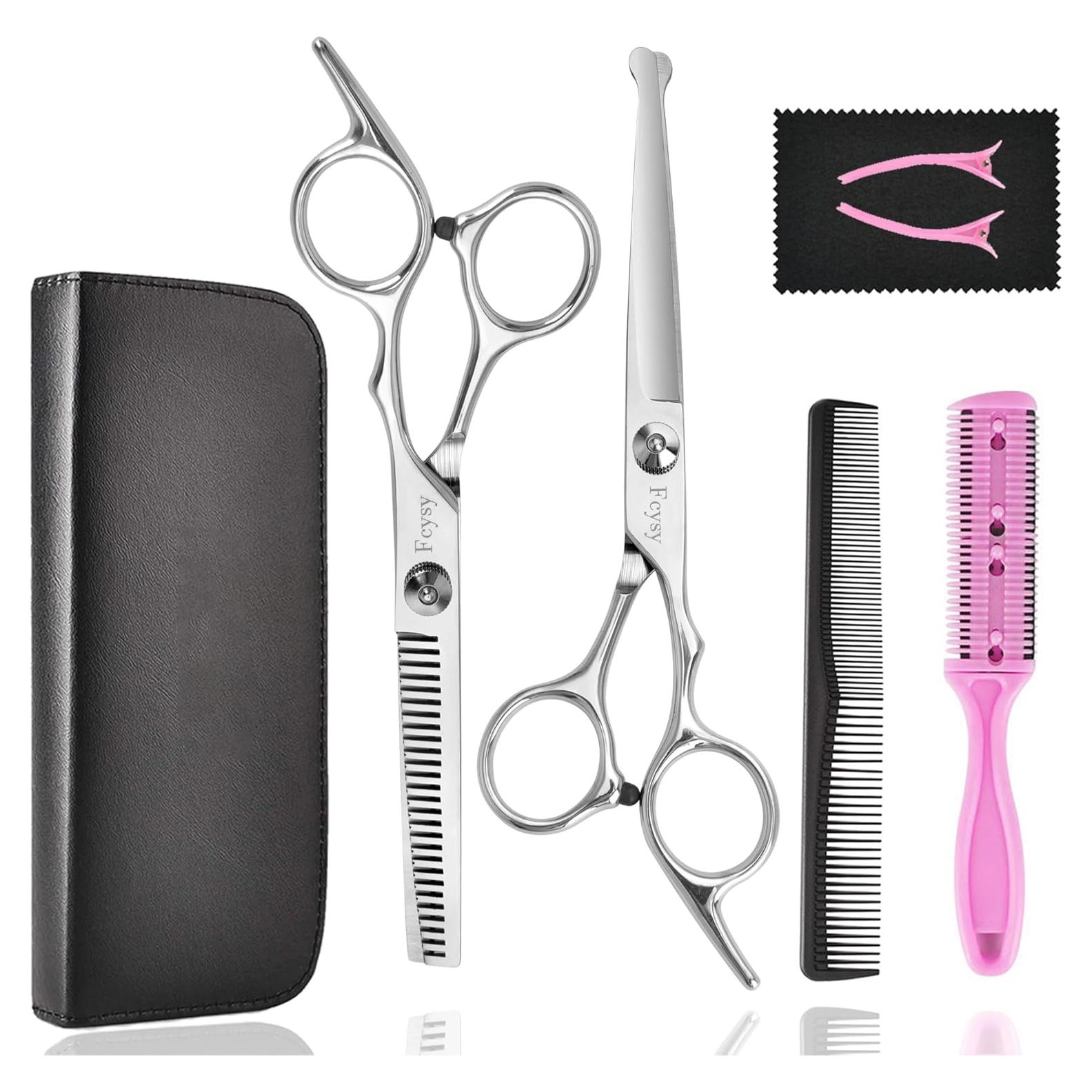 Juego de Tijeras de Corte y Desbaste para Niños Fcysy 8 Piezas