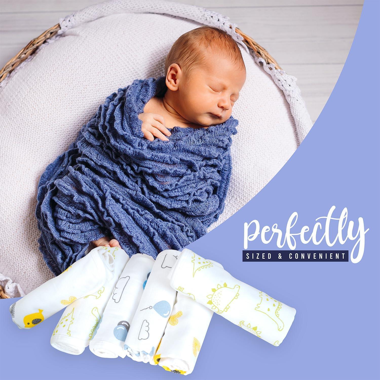 Pañuelos de Algodón Muselina Orgánica Thalir - 6 Unidades