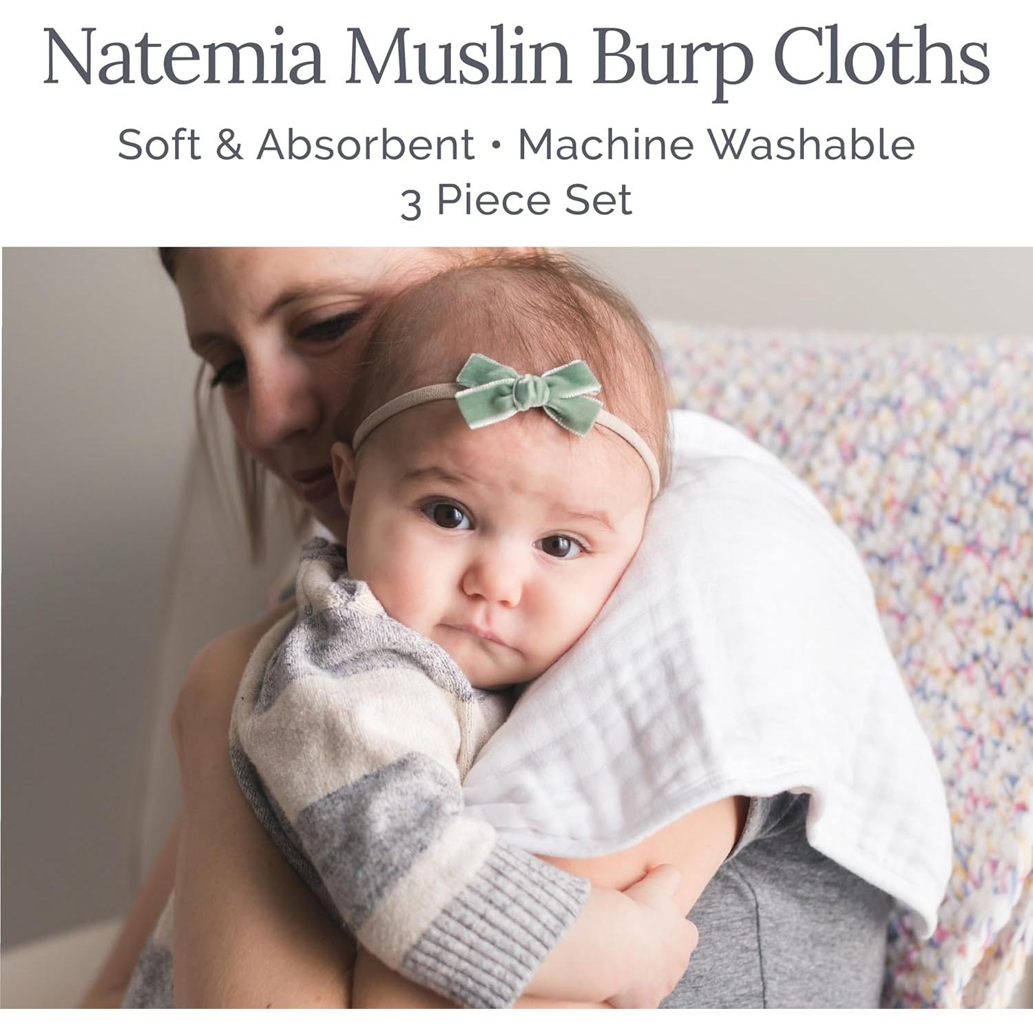 Pañales de Eructo Natemia - 3 Unidades Muselina 53x28 cm