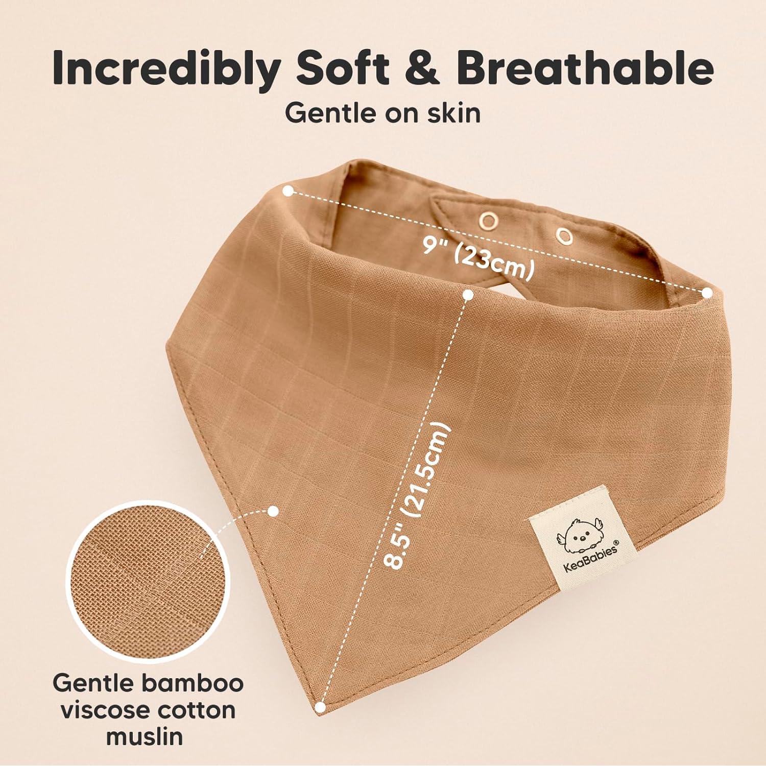 Paquete de 8 Baberos de Muselina KeaBabies Mirage Unisex