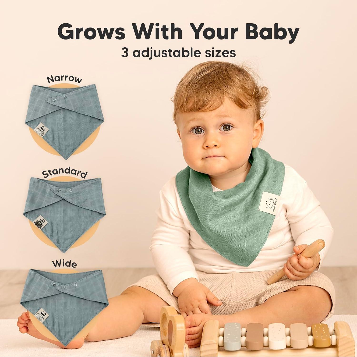 Paquete de 8 Baberos de Muselina KeaBabies Mirage Unisex