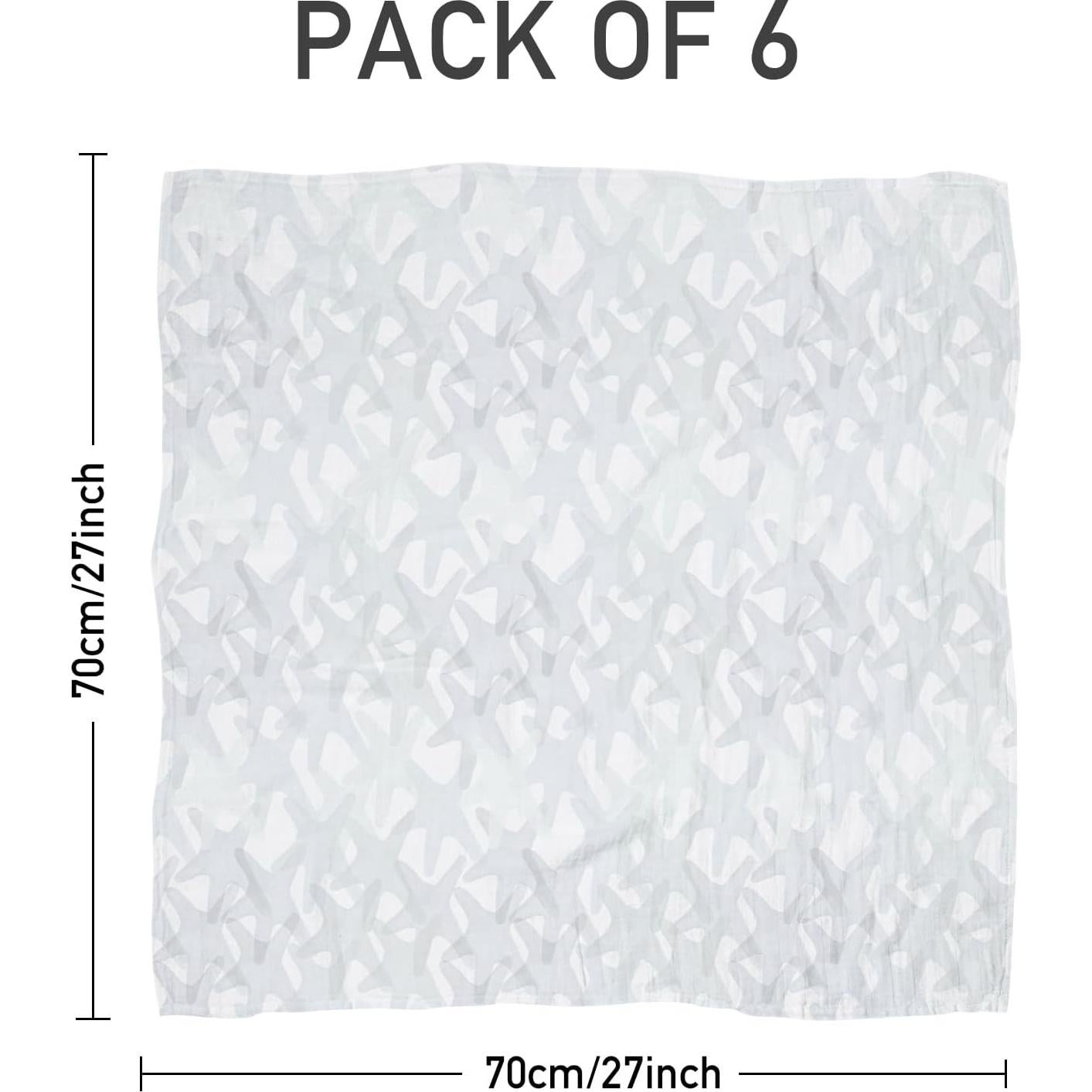 Paños de Eructo LYRICHOM BABY 70% Viscosa 6 Piezas 70x70cm