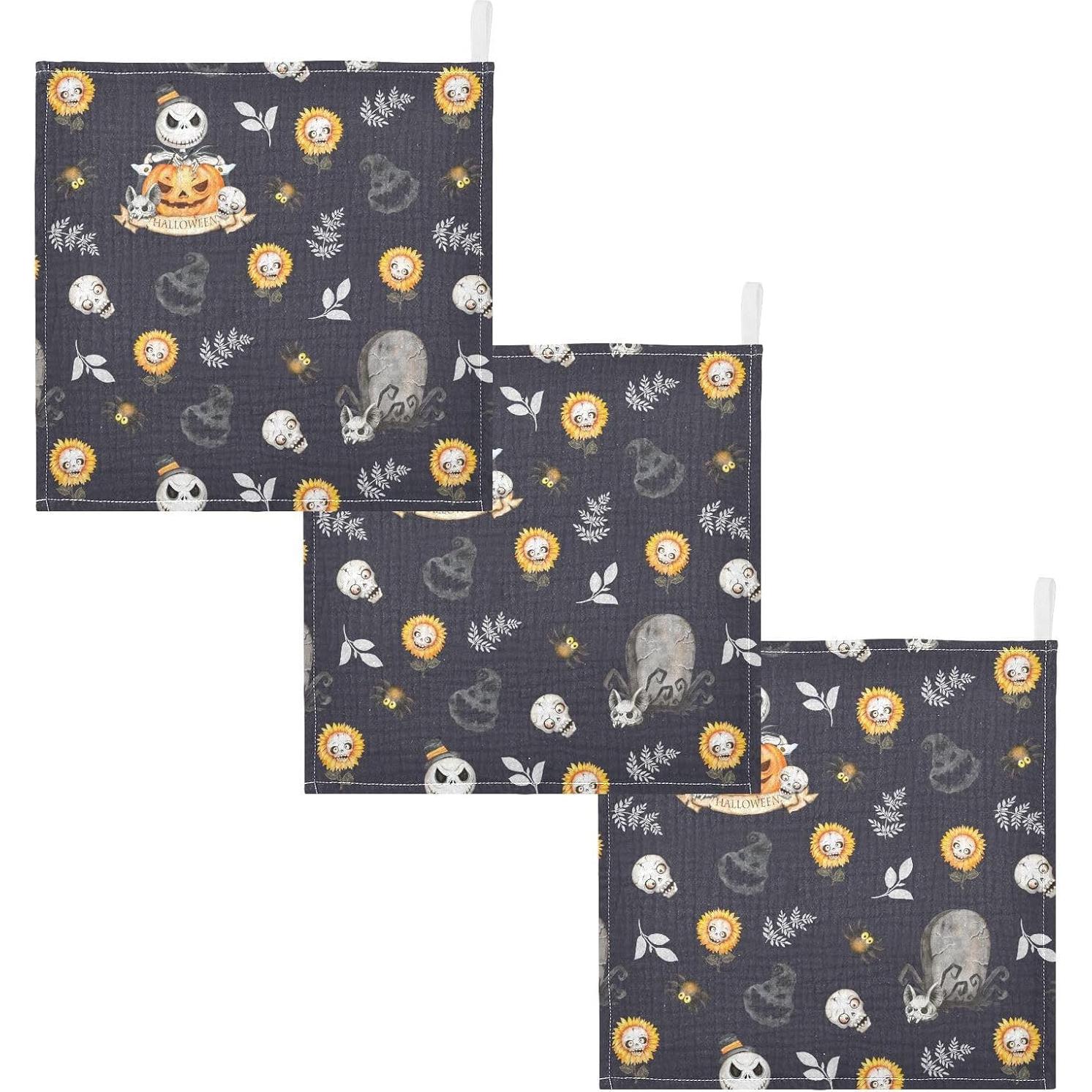 Pañales de Muselina Halloween vvfelixl 30x30 cm 5 Piezas