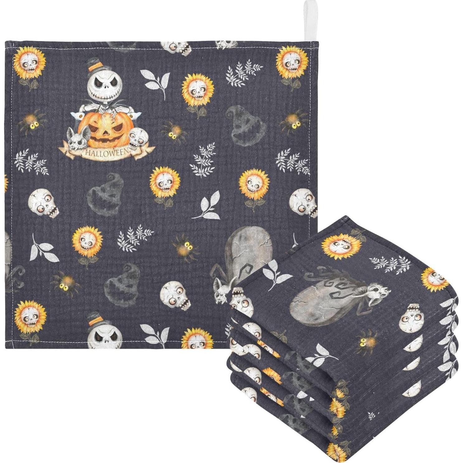 Pañales de Muselina Halloween vvfelixl 30x30 cm 5 Piezas