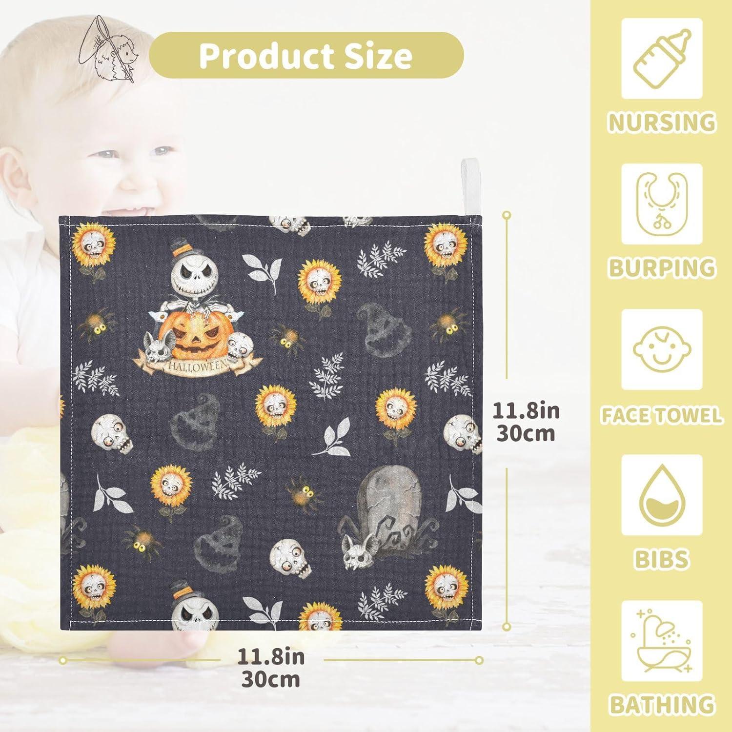 Pañales de Muselina Halloween vvfelixl 30x30 cm 5 Piezas