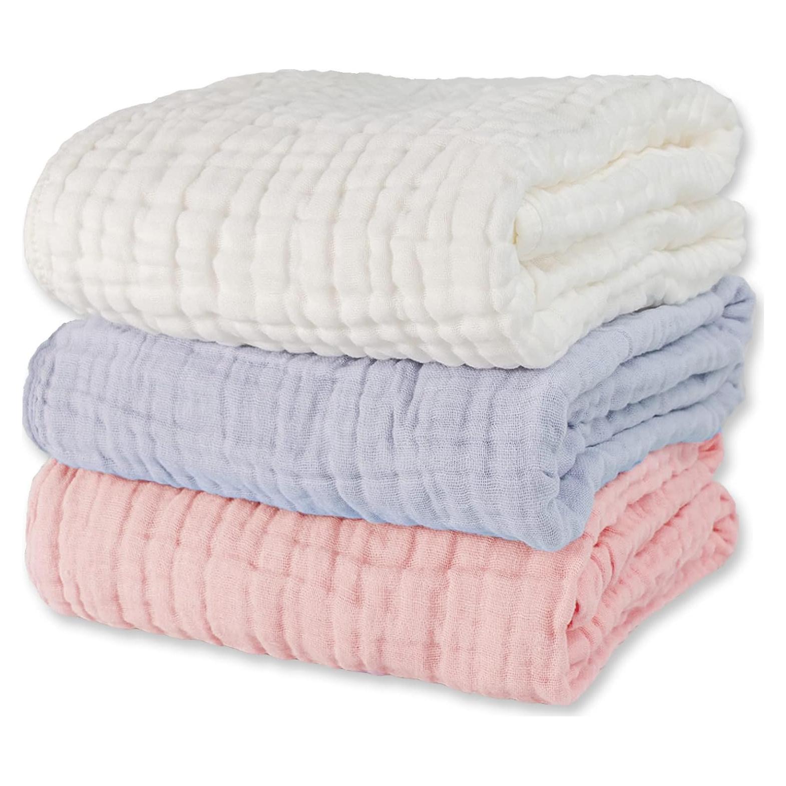 Juego de 3 Toallas de Baño Muselina WinReal 101.6x101.6 cm