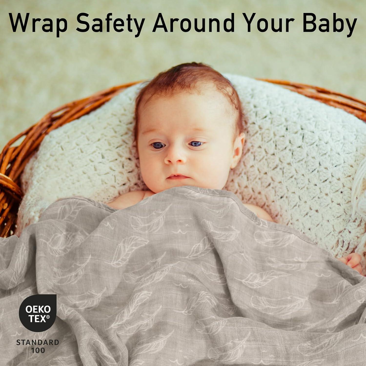 Mantas de Recepción GLLQUEN BABY 6 Piezas Selva Algodón