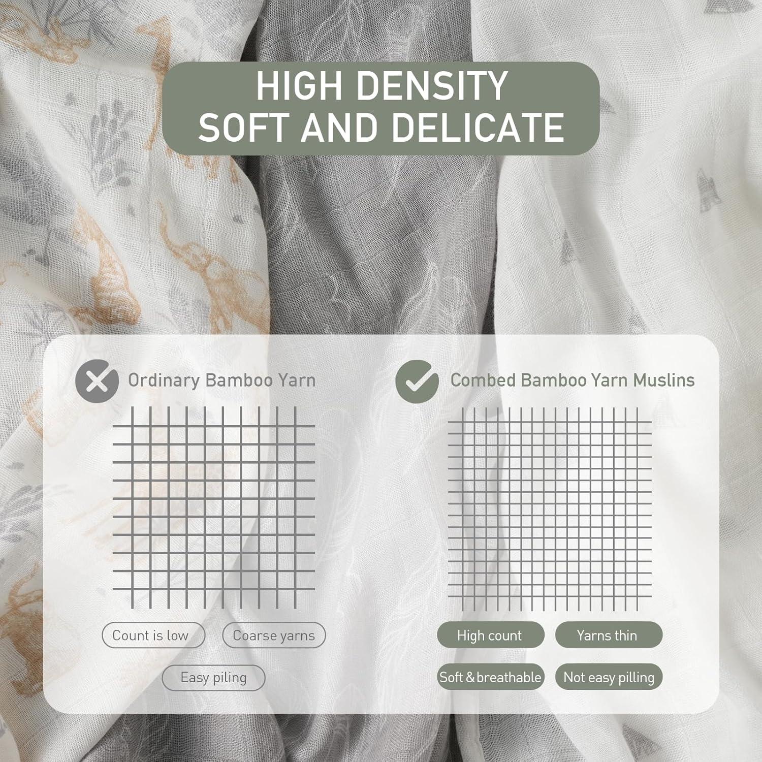 Mantas de Recepción GLLQUEN BABY 6 Piezas Selva Algodón