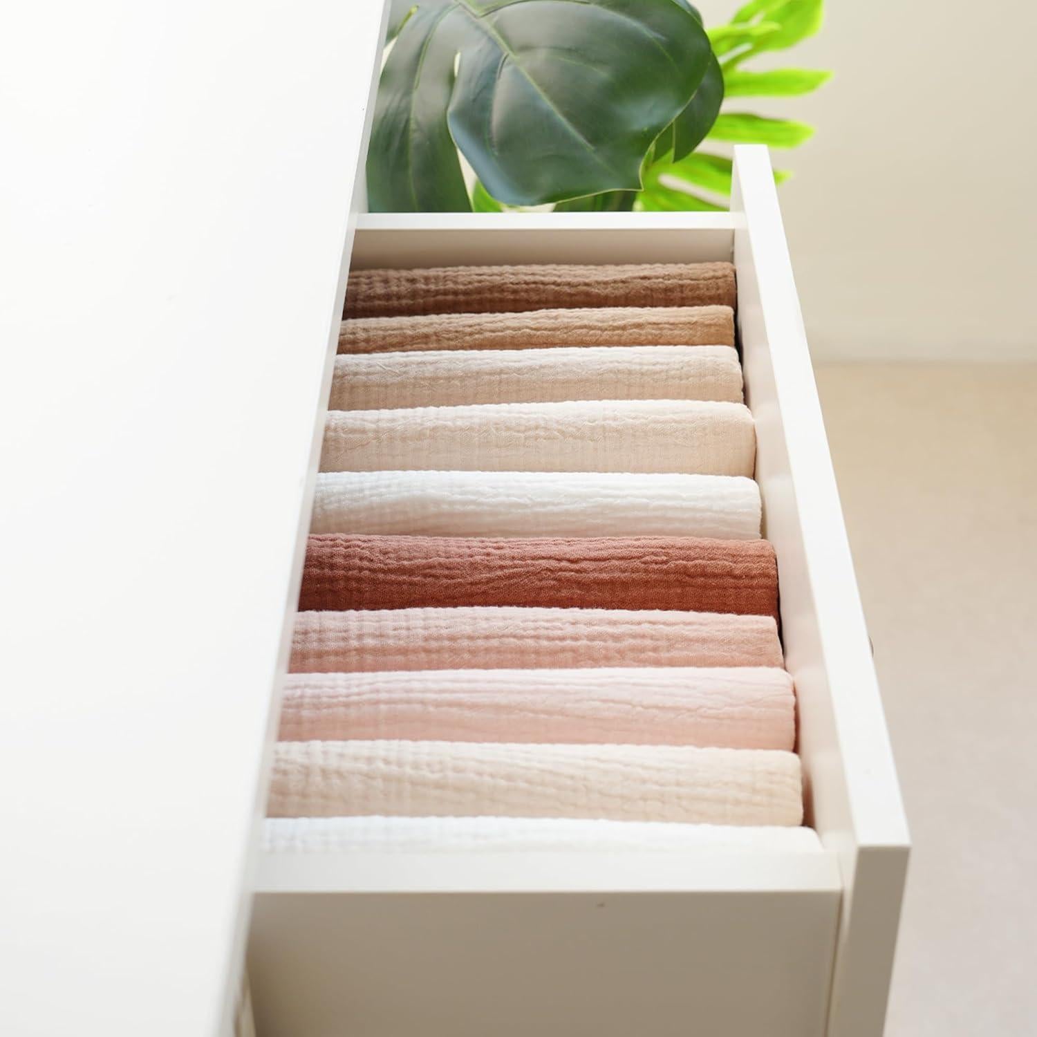 Paquete de 10 Paños de Muselina MairMore 100% Algodón Rosa