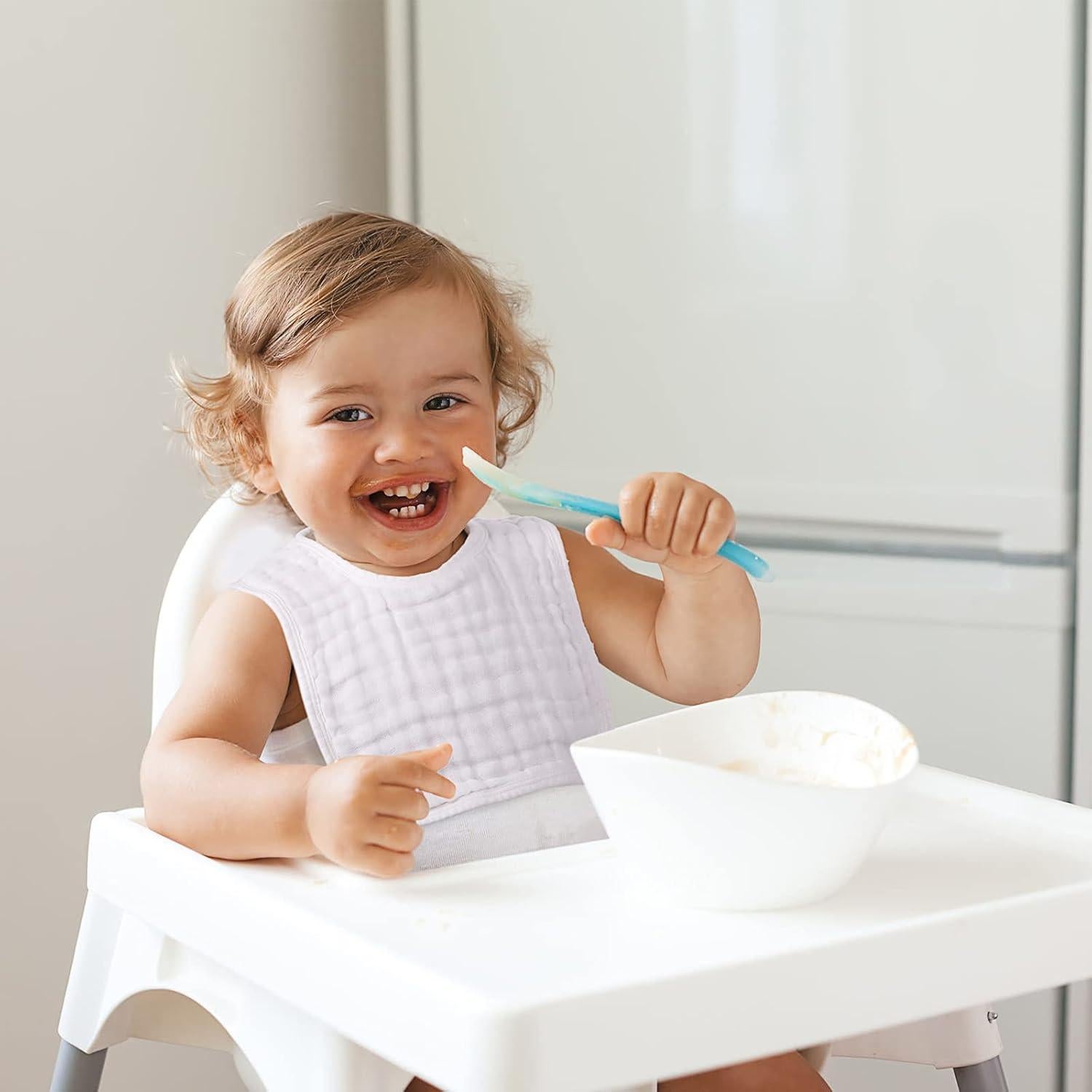 Tatuo 8 Pcs Baberos y Paños de Eructo 100% Algodón Unisex