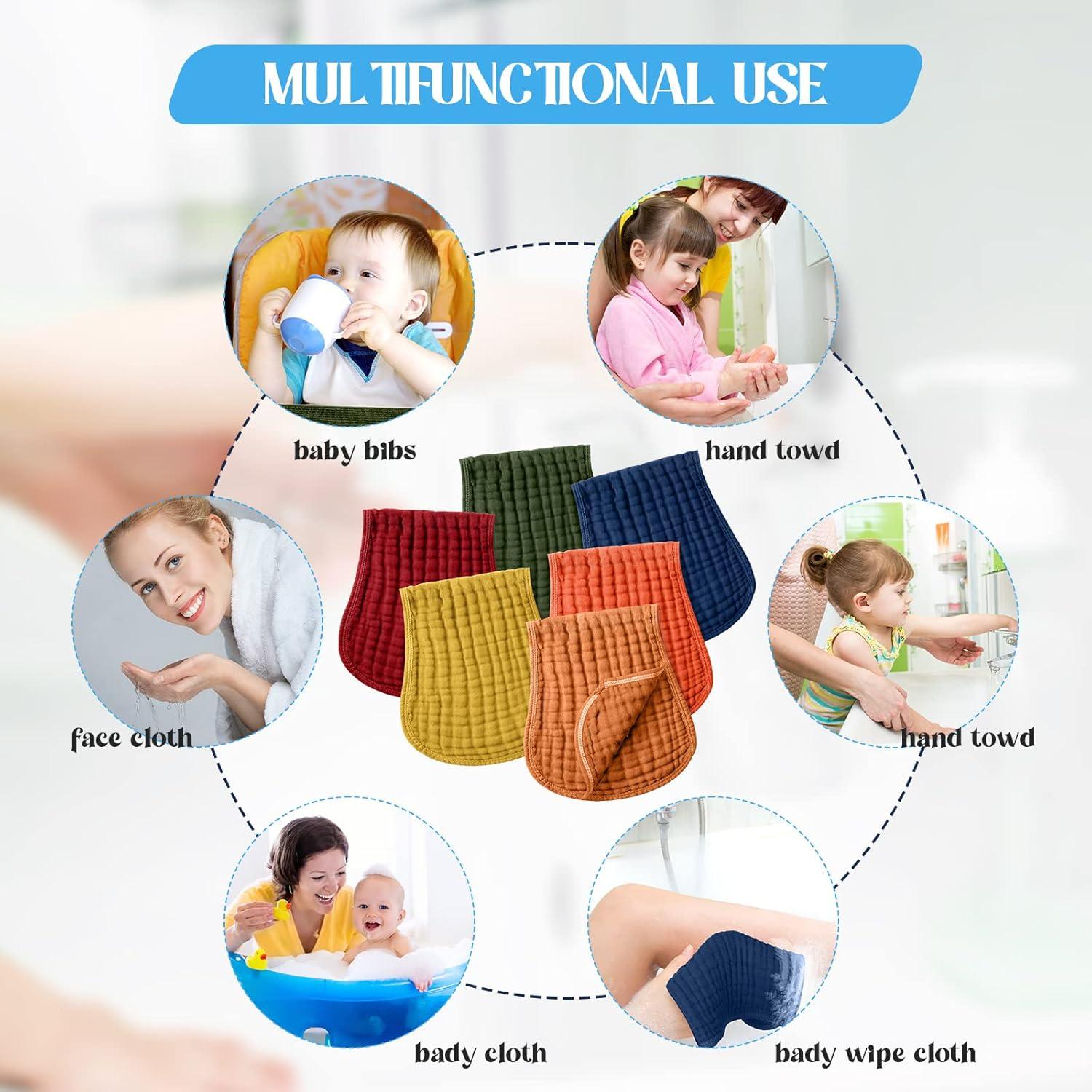 Paquete de 6 Paños de Muselina Frienda 100% Algodón 50.8x22.9cm