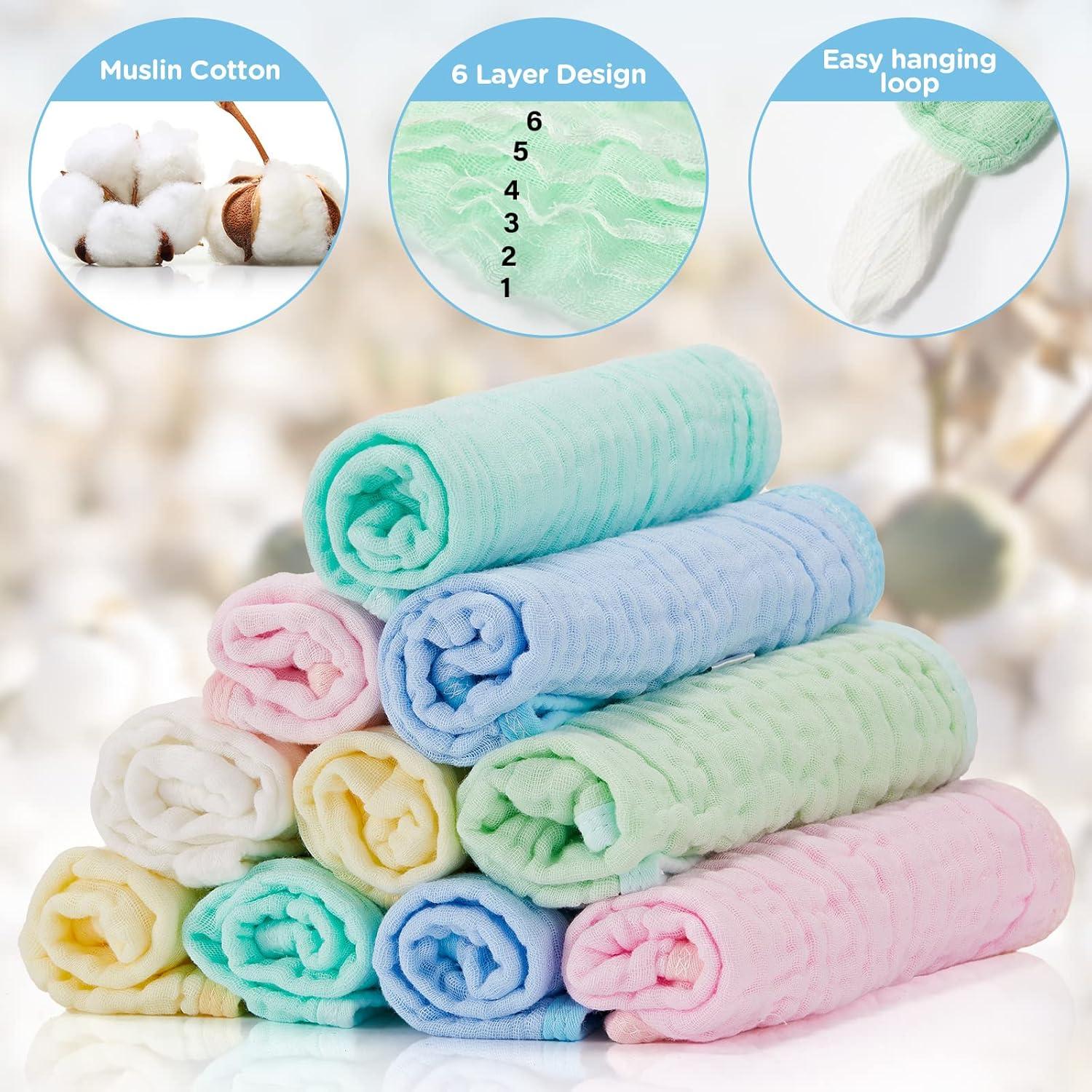 Paquete de 20 Pañales de Muselina Tudomro 50x25 cm Algodón