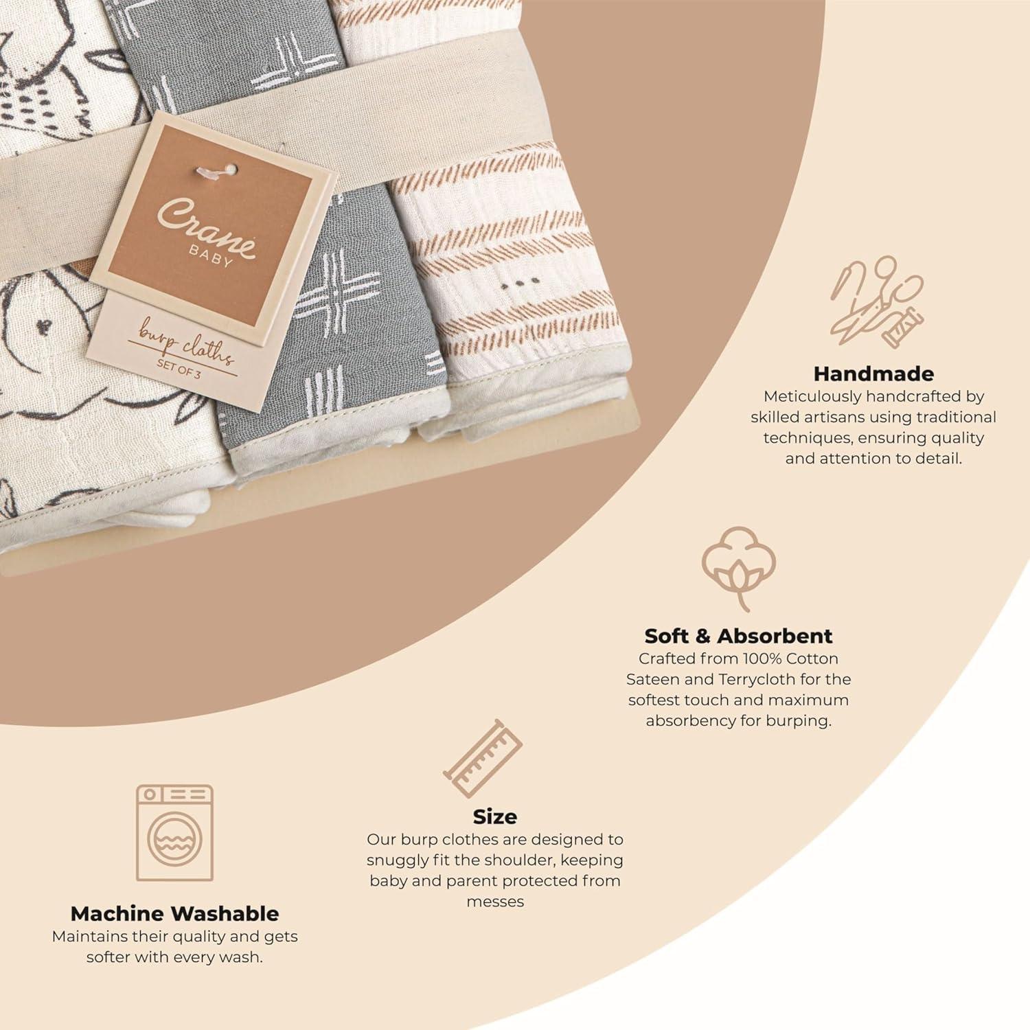 Pañales de Muselina Crane Baby - Animales del Bosque, 50x20 cm