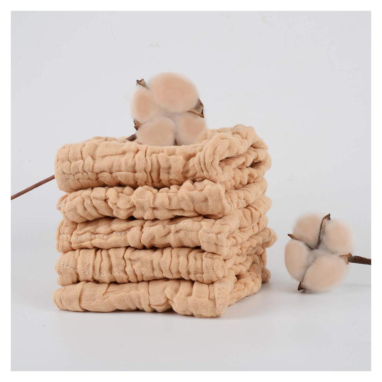 Toallitas de Muselina Daxue 100% Algodón Natural 30x30 cm 5 Pcs