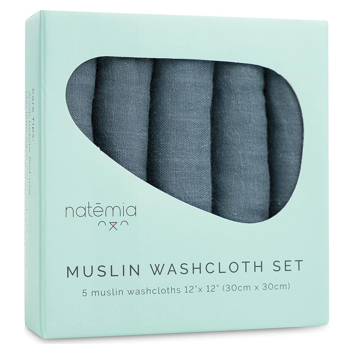 Toallas de Lavado para Bebés Natemia - 5 Piezas Hipoalergénicas