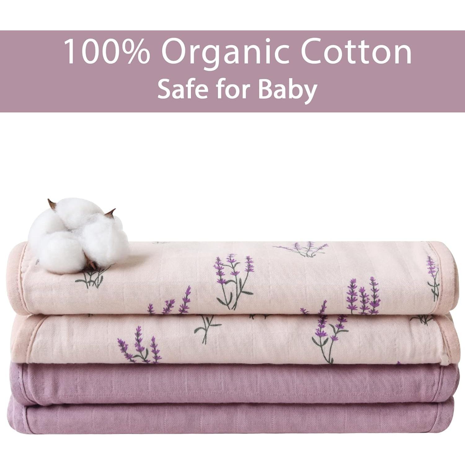 Paños para Eructar LifeTree 100% Algodón Orgánico 2 Piezas