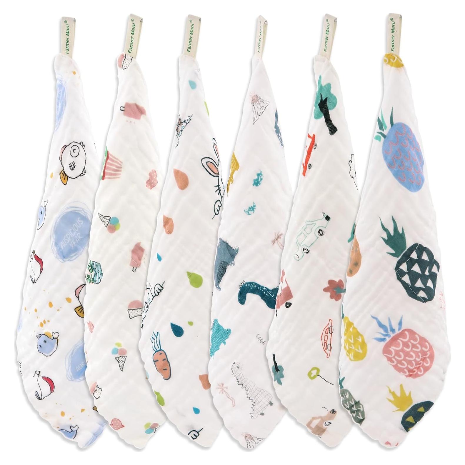Juego de Toallitas de Muselina para Bebés Farmer Mani 30x30cm