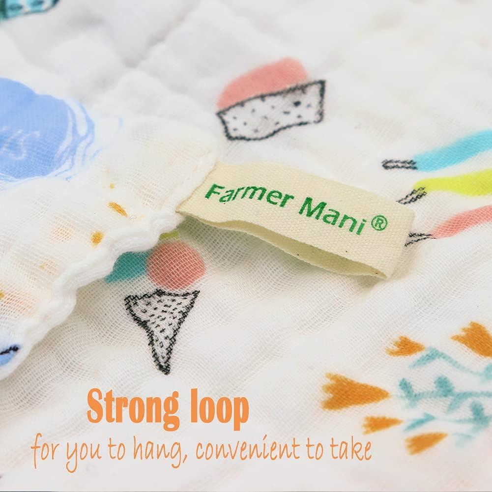 Juego de Toallitas de Muselina para Bebés Farmer Mani 30x30cm