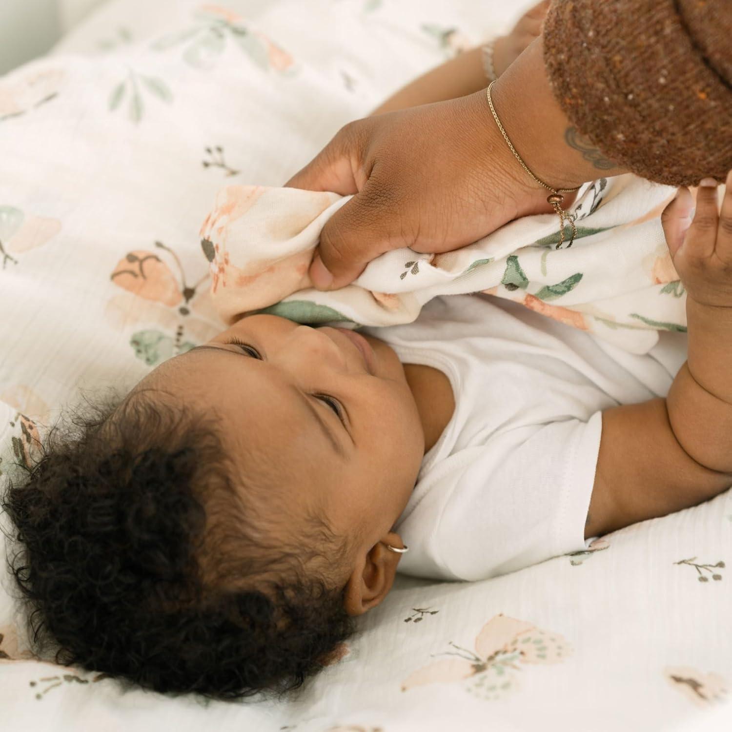 Conjunto de Paños de Baño Crane Rosa Floral - 5 Paños 100% Algodón