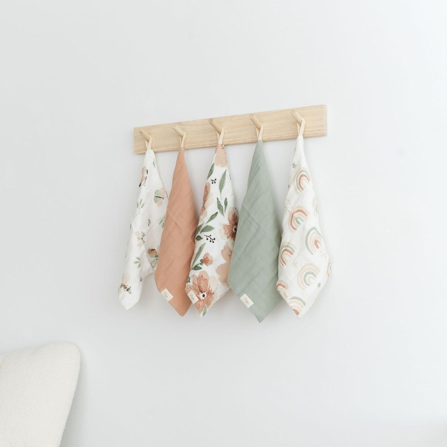 Conjunto de Paños de Baño Crane Rosa Floral - 5 Paños 100% Algodón