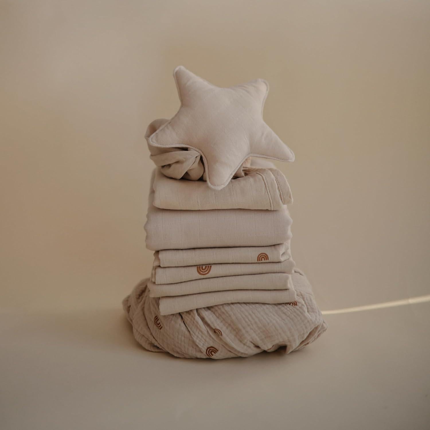 Paños de Muselina para Bebés Mushie | 100% Algodón Orgánico | 3 Unidades