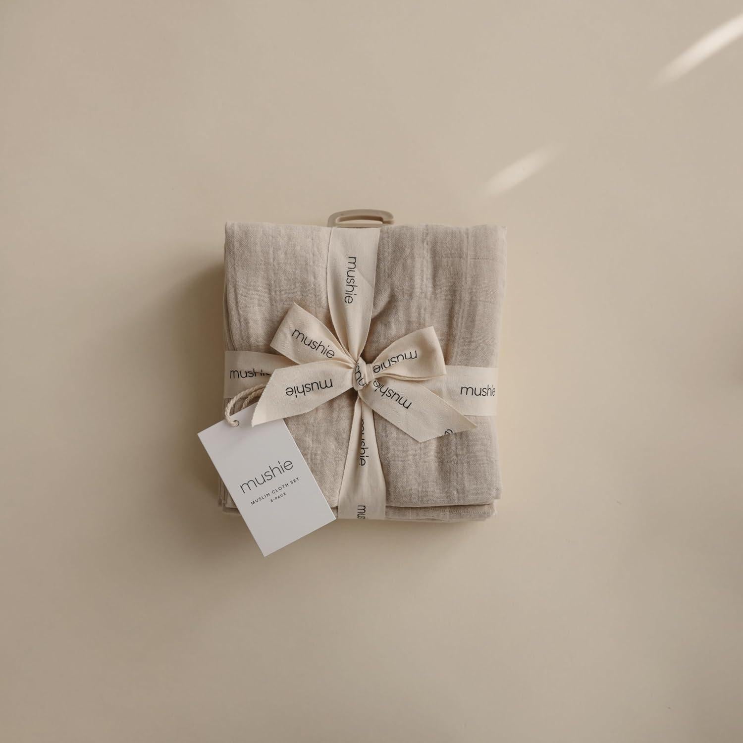 Paños de Muselina para Bebés Mushie | 100% Algodón Orgánico | 3 Unidades